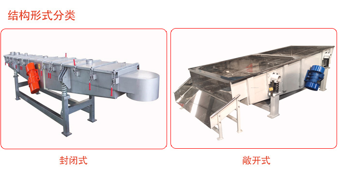 振動(dòng)輸送機(jī)分為封閉式與敞開式兩種。