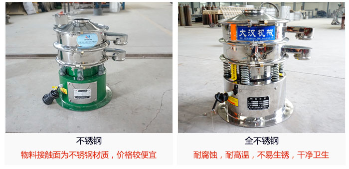 小型圓形篩做工采用：內(nèi)外拋光的制作方法，能夠保證產(chǎn)品的干凈。